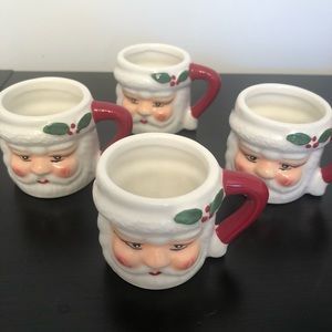 Santa shot mini mugs, 4 pieces.